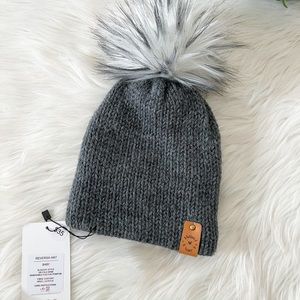 Charcoal baby toque, beanie, hat, knit slouchy hat, mommy and me, winter hat